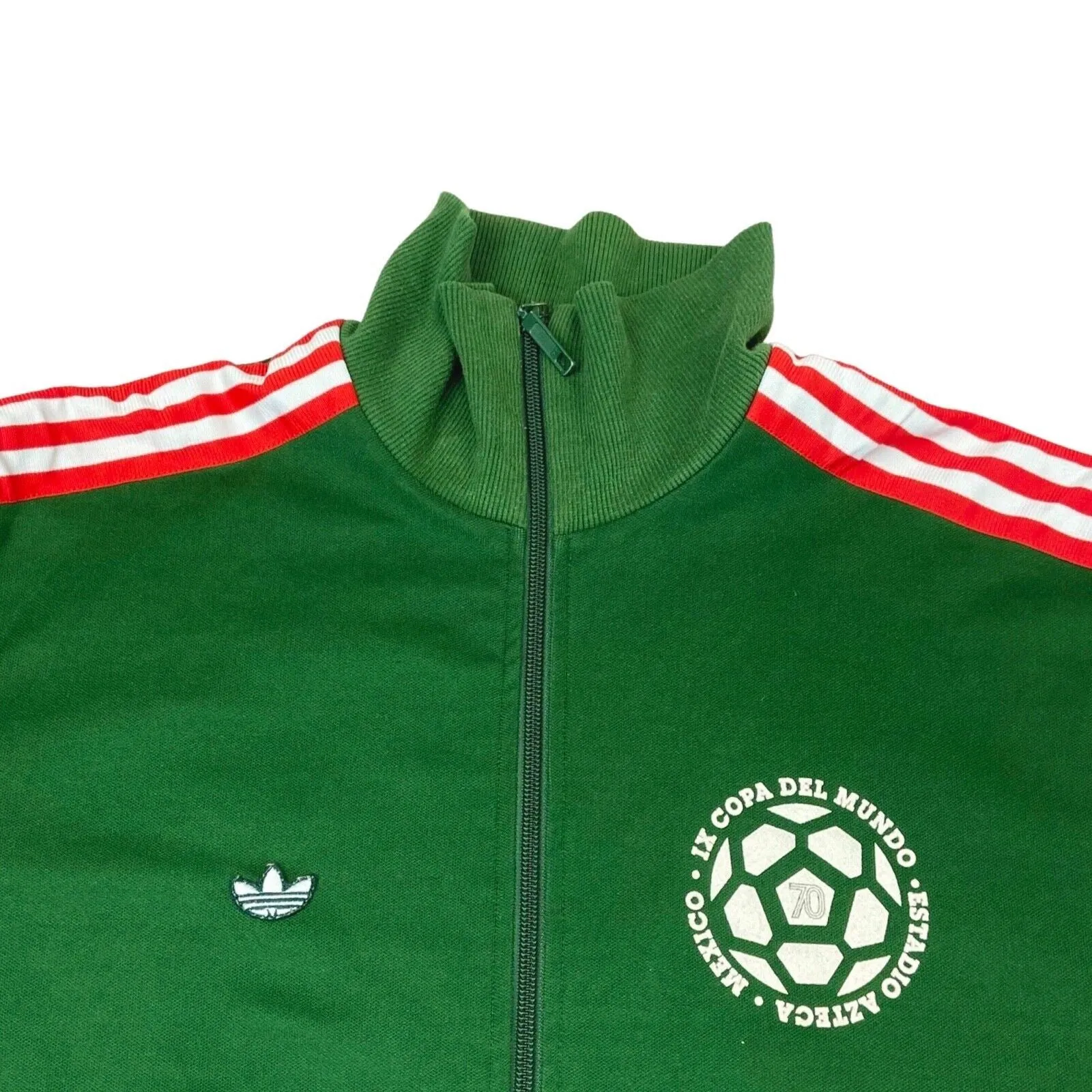 2005 Green, Red & White Adidas Mexico 'Copa Del Mundo' Track Jacket Medium