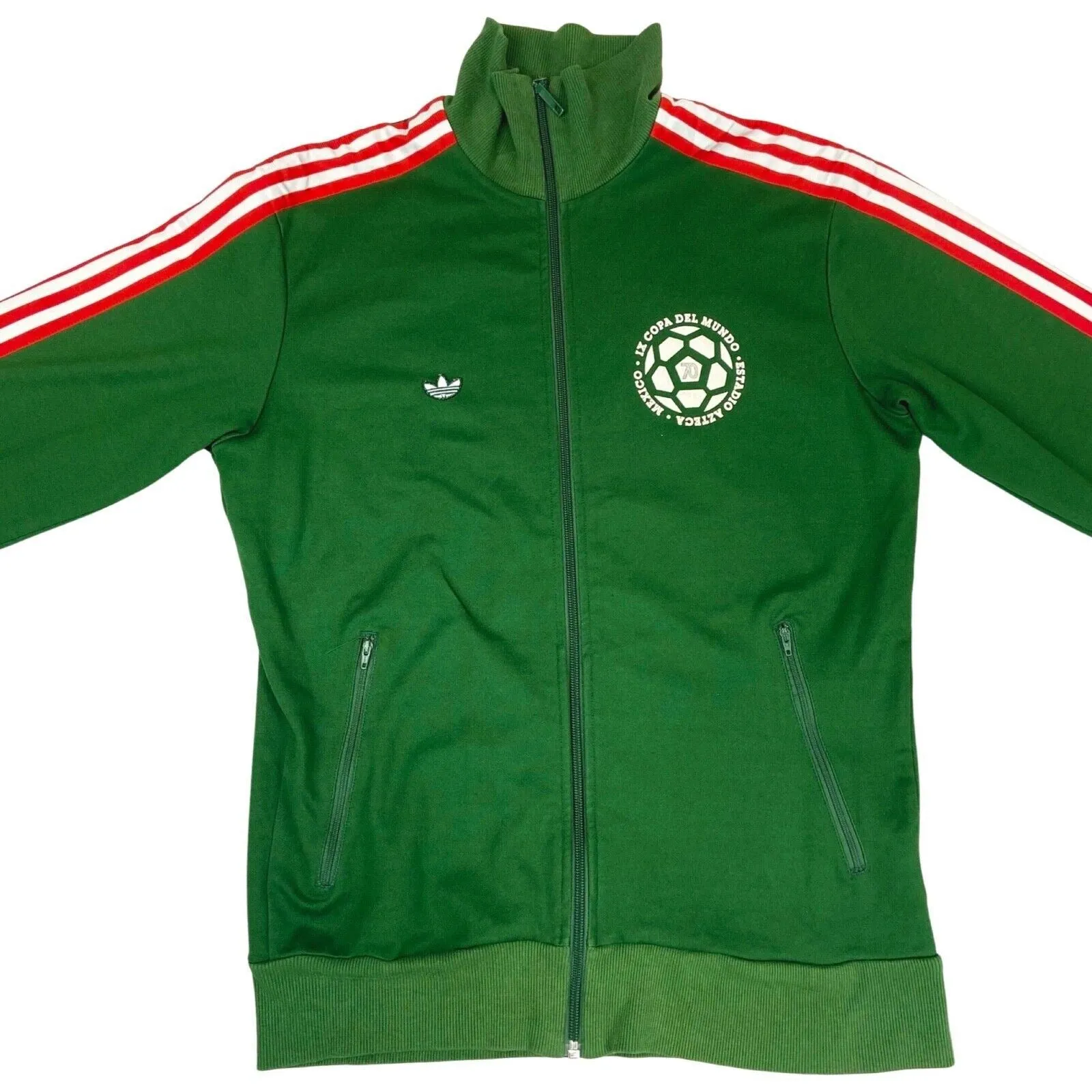 2005 Green, Red & White Adidas Mexico 'Copa Del Mundo' Track Jacket Medium
