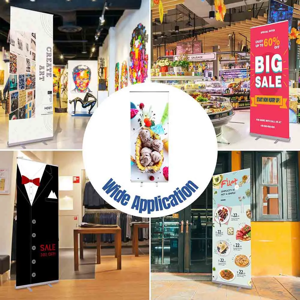 40x79 Display Banner Stand Retractable Deluxe