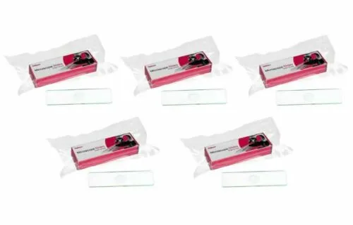 AmScope 5-Pack of 6pc Single Depression Concave Microscope Glass Blank Slides 30 Total