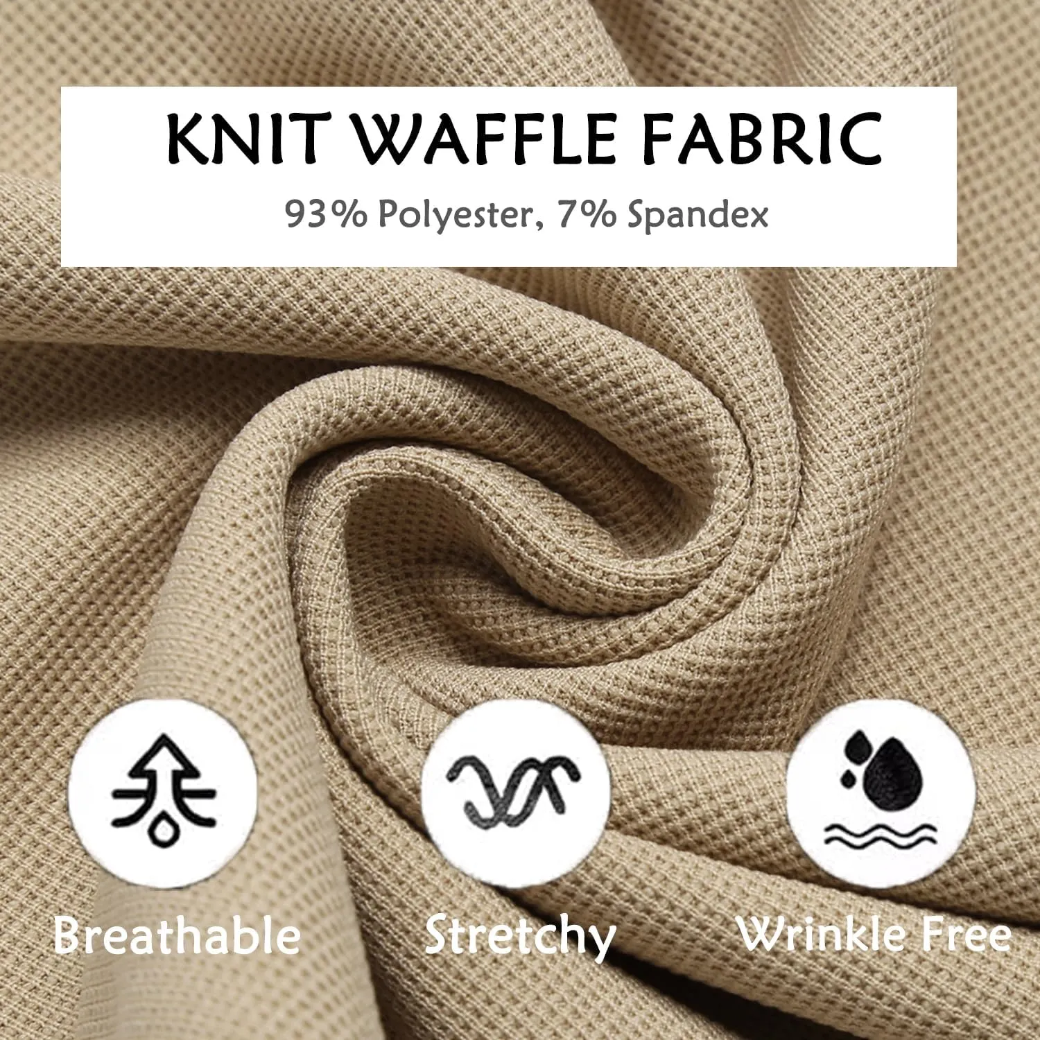 COOFANDY Men's Casual Pants Waffle Knit Yoga Pants Lightweight Sweatpants Open Bottom Lounge Trousers