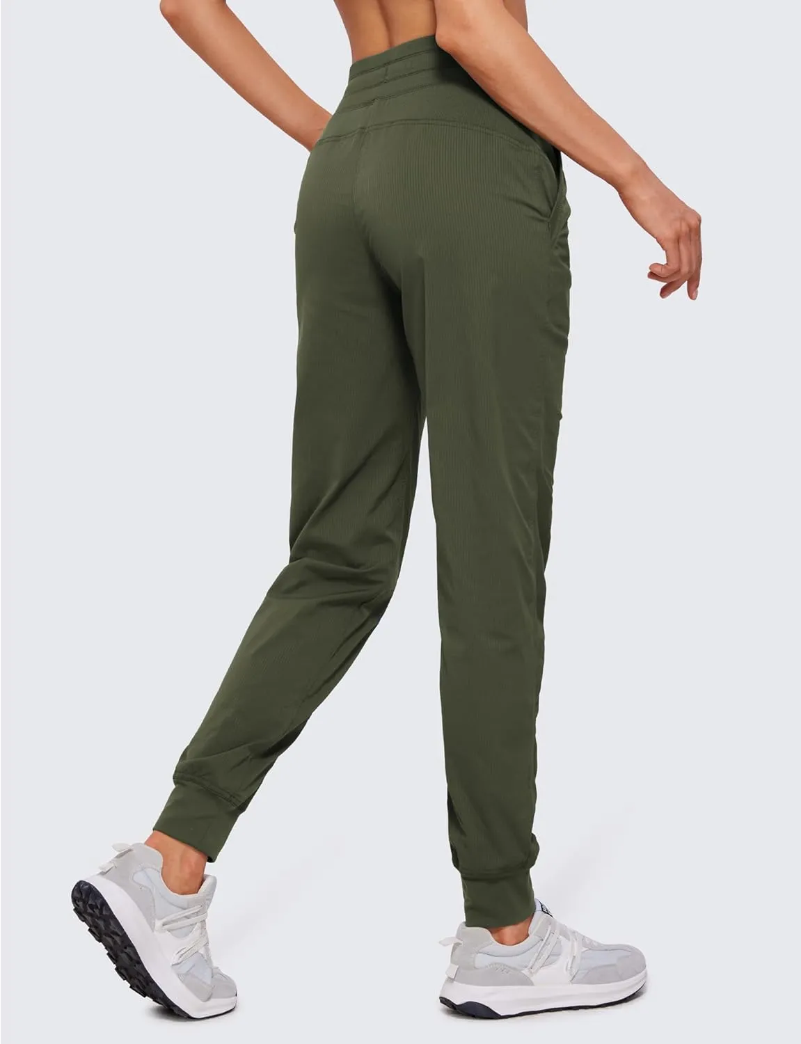 CRZ YOGA Lightweight Workout Joggers for Women, High Waisted Outdoor Running Casual Track Pants with Pockets