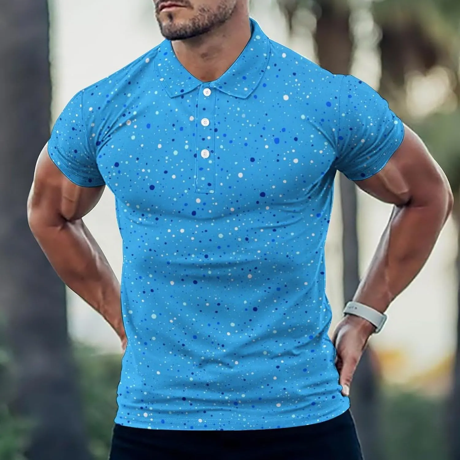 Funny Golf Polo Shirts,Performance Dry Fit Men's Golf Polos for Men,Short Sleeve Moisture Wicking Golf Shirts