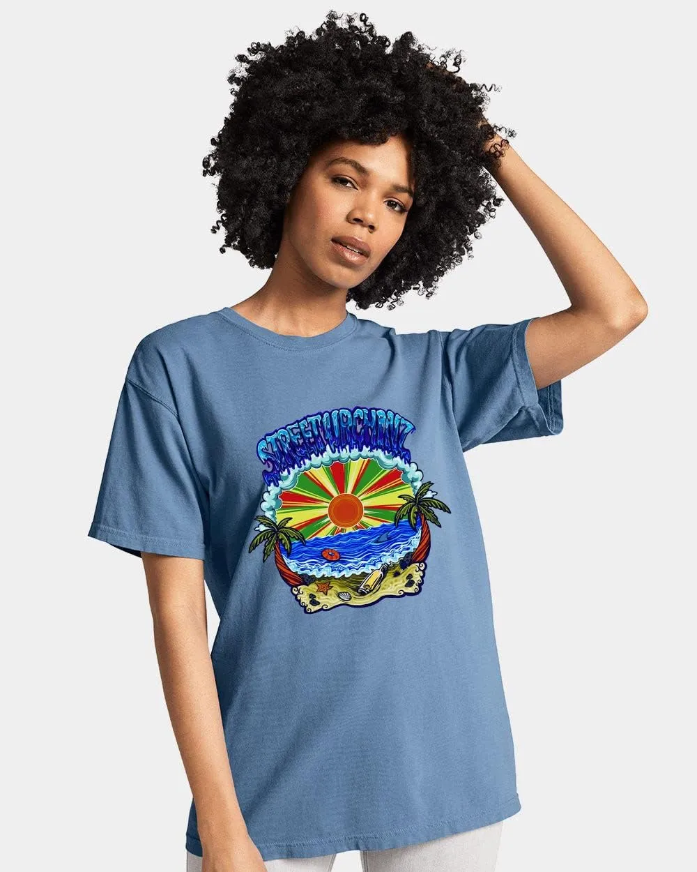 INK STITCH Custom Design Your Own Unisex 1717 Comfort Colors Garment Dyed Personalized Printing T-Shirts