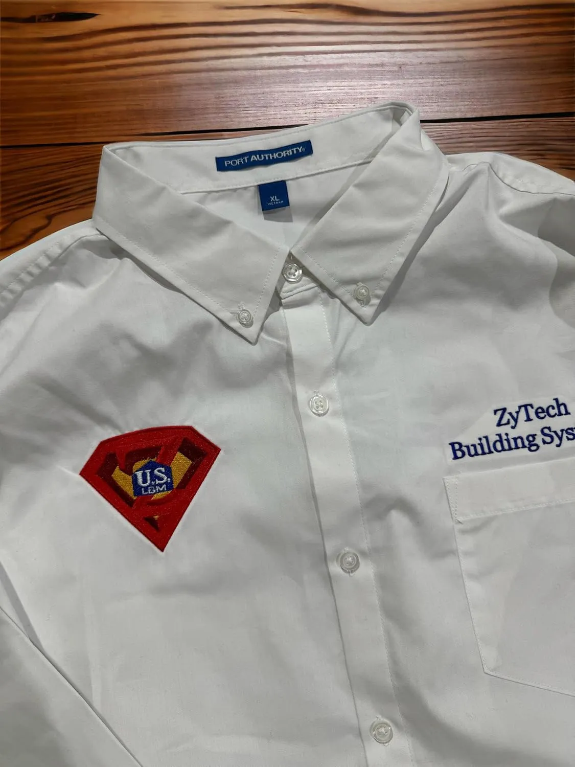 INK STITCH Men W100 Custom Personalized Embroidery Add Logo Texts Easy Care Long Sleeve Dress Buttondown Shirts