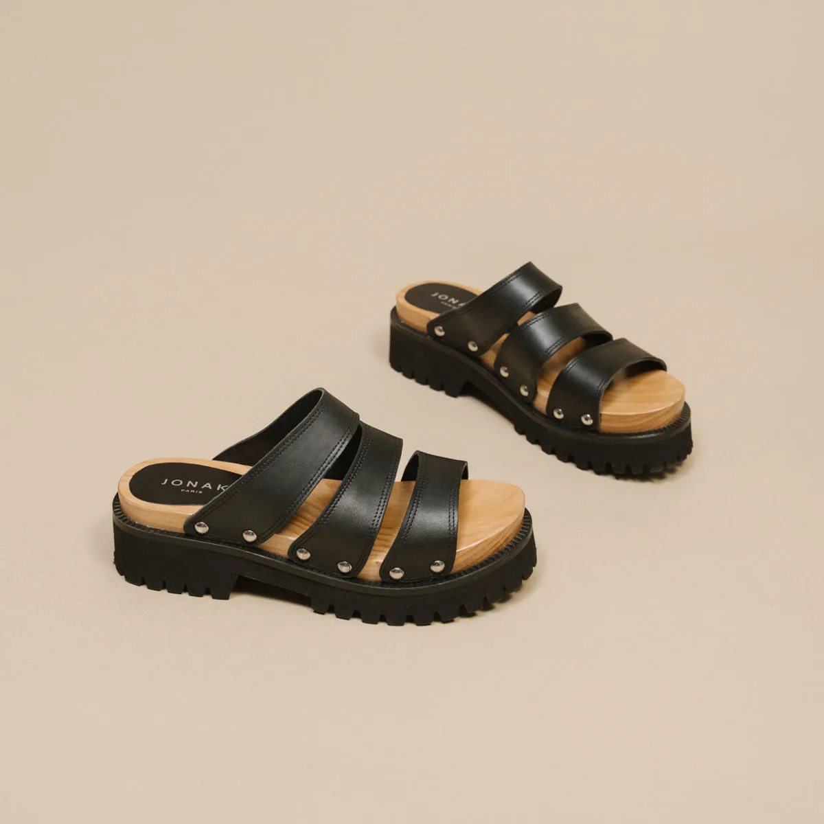 Jonak - Mules Malcolm Cuir  - Noir