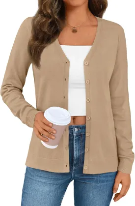 LILLUSORY Cardigan Sweaters for Women 2025 Trendy Summer Lightweight Cardigans Spring Sweater Button Down Shirts Outfits