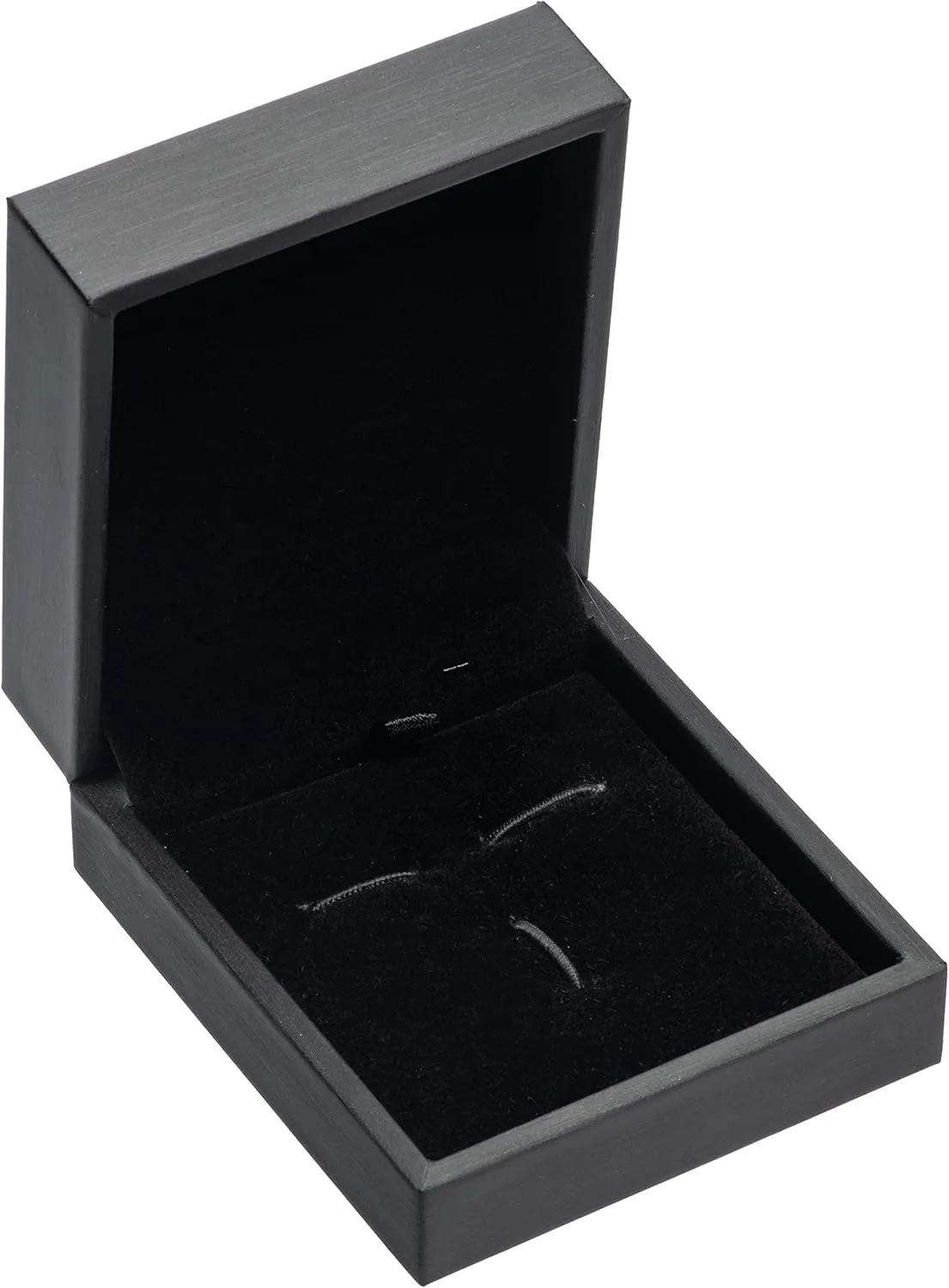 PU Leather Cufflink Tie Clip Box Cuff Links Storage Gift Box Jewelry Display Case (Black)