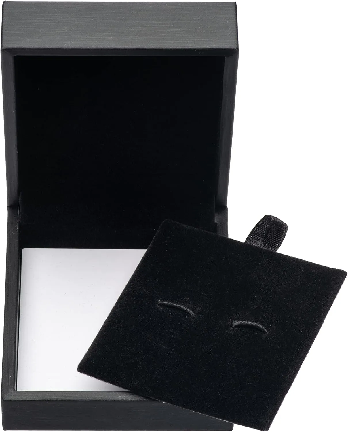 PU Leather Small Cufflink Gift Box Jewelry Display Case (Black)