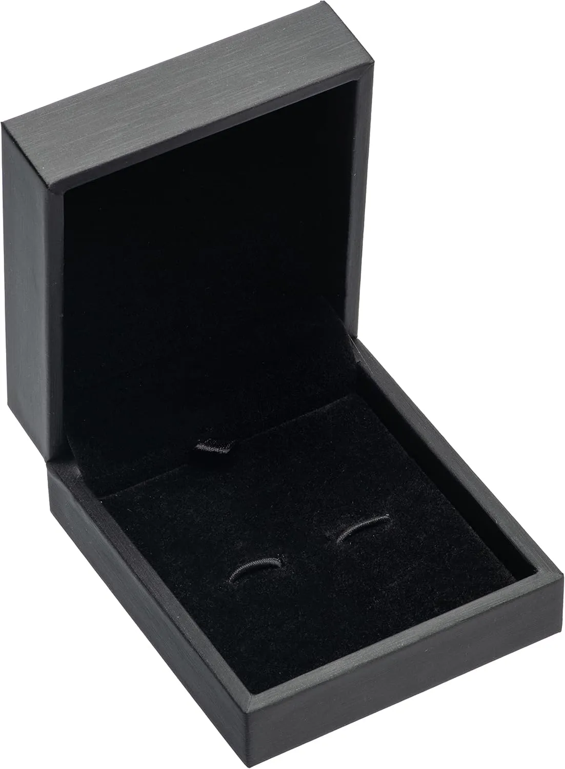 PU Leather Small Cufflink Gift Box Jewelry Display Case (Black)