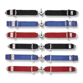 Simpson 3" Camlock Lap Belt - 62" Bolt-In Mount - Pull Up Adjust - Red