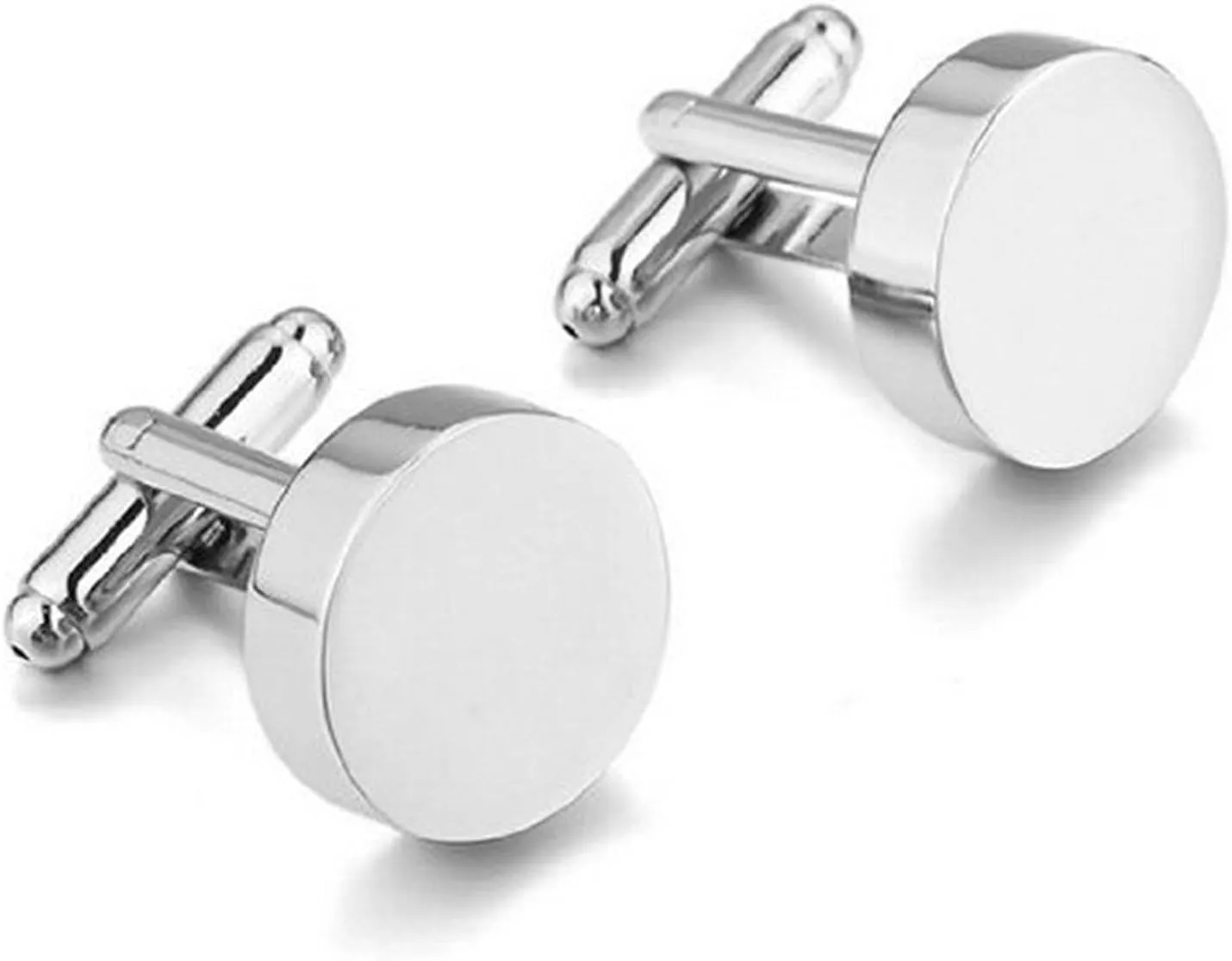 Stainless Steel Cufflinks Men's Classic Shirt Tuxedo Cufflinks for Wedding Business