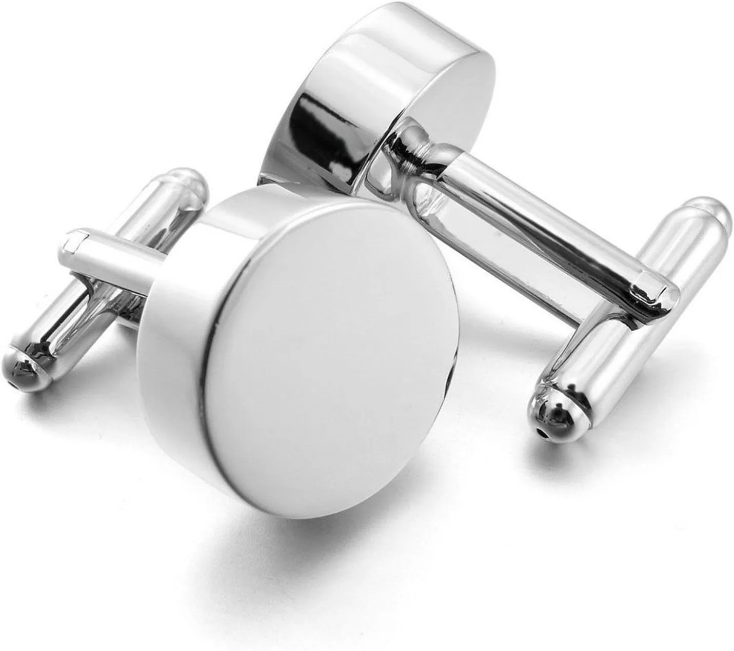 Stainless Steel Cufflinks Men's Classic Shirt Tuxedo Cufflinks for Wedding Business