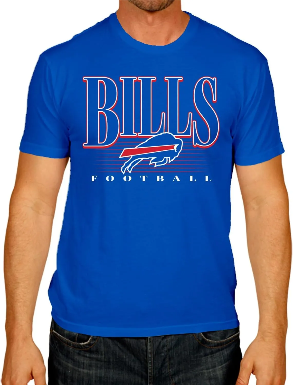 Team Fan Apparel NFL Adult Overtime Blueprint Tag-Less T-Shirt, Unisex Football Tee