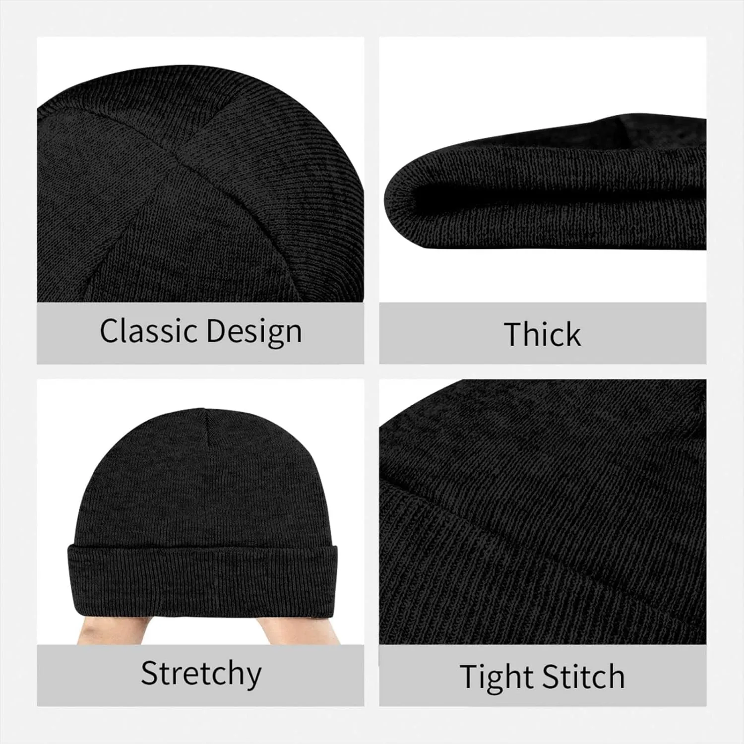 University of Mary Washington Logo Classic Warm Winter Knit Cap Fleece Lined Beanie Hat