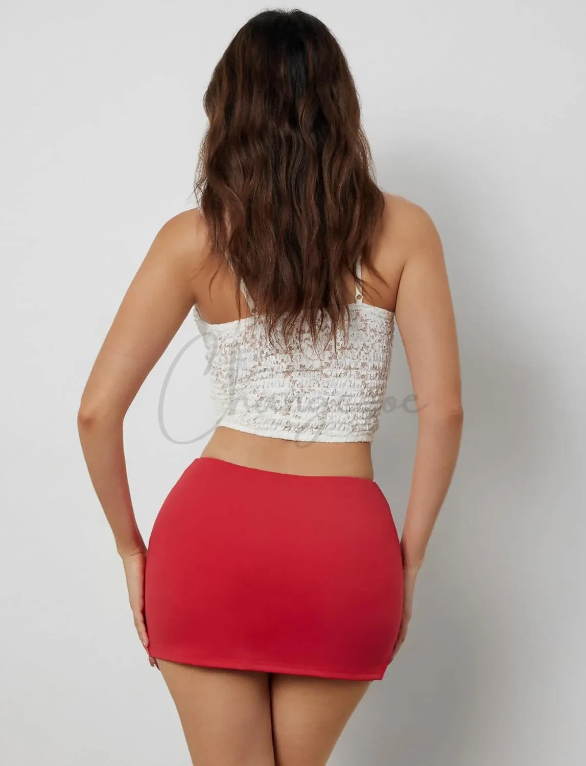 Women's Mini Skorts Mid-Low Rise Mini Skirt with Shorts Side Slit Sexy Summer Skirts